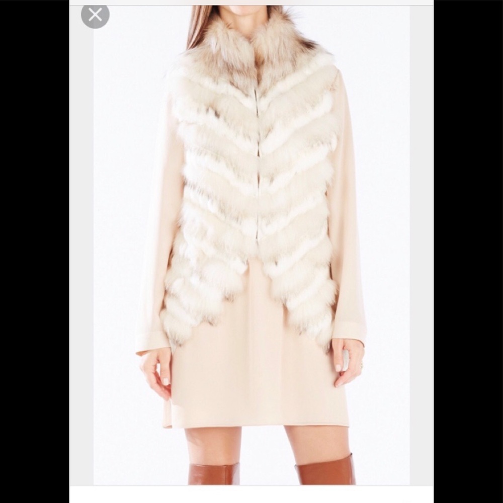 BCBG MAXAZRIA DARAH FUR VEST
